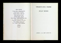 first edition of â€˜Twenty Five Poemsâ€™ by Dylan Thomas. Published ...